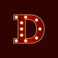 D, Alphabet Brief mit Birne Vektor Symbol