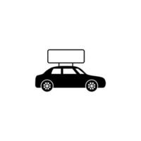 Plakatwand auf Auto Vektor Symbol