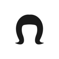 Haar, Frau, Haarschnitt, shoujou Protag Anlasser Vektor Symbol