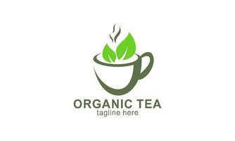 organisch Grün Tee Logo Vektor