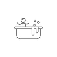 Badewanne, Mutter, Baby Vektor Symbol