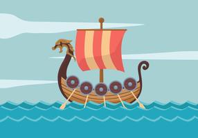 viking ship vektor illustration