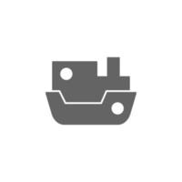 Schiff, Dampfschiff, Dampfer, Schiff Vektor Symbol