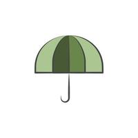 Regenschirm farbig Hand gezeichnet Vektor Symbol