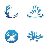 stänk vatten natur logotyper vektor