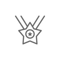 Medaille, Stern, USA Vektor Symbol