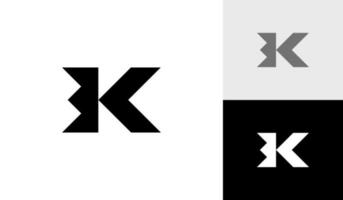 Brief k Initiale Monogramm mit Krone gestalten Logo Design Vektor
