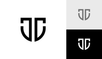 Brief jc Monogramm Logo Design Vektor