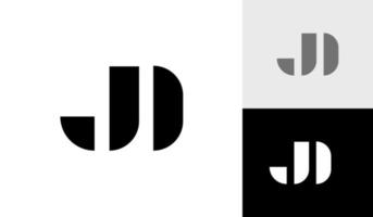 brev jd första monogram logotyp design vektor