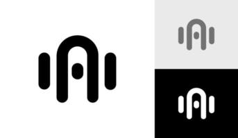 Schallwelle Logo Design mit Brief ein Initiale vektor