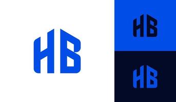 Haus Logo mit Brief hb vektor