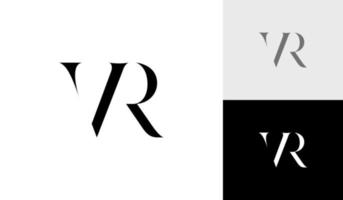 brev vr första monogram logotyp design vektor