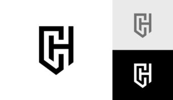 Brief CH Initiale Monogramm Emblem Logo Design Vektor