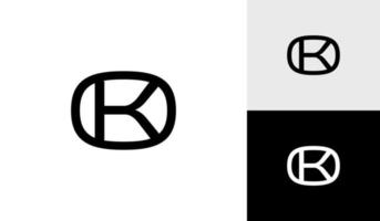 brev k monogram logotyp design vektor