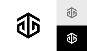Brief ag Initiale Hexagon Monogramm Logo Design Vektor