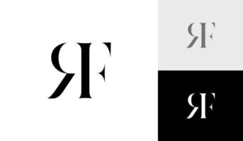 brev rf eller första rf monogram logotyp design vektor