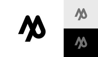 Brief mp Initiale Monogramm Logo Design Vektor