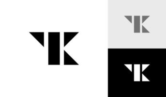 Brief tk Initiale Monogramm Logo Design Vektor