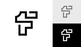 monoline brev f1 eller 1f första monogram logotyp design vektor