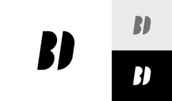 modern och djärv bd monogram logotyp vektor
