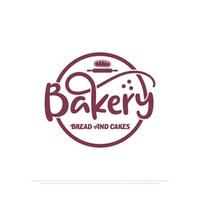 einfach Bäckerei Logo Design Illustration , Beste zum Brot und Kuchen Geschäft, Essen Getränke Geschäft Logo Vorlage vektor