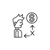 bestechen, Mann, Geld Vektor Symbol