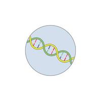 bioteknik, dna i bricka vektor ikon