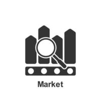 online Marketing, Markt Vektor Symbol