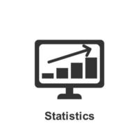 uppkopplad marknadsföring, statistik vektor ikon