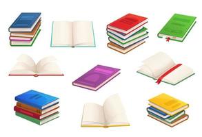 Karikatur Bücher, Lehrbuch und Bestseller Stapel vektor