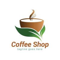 Kaffee Geschäft Logo Vorlage Design, geeignet zum Kaffee und Tee Geschäft. vektor