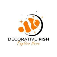dekorativ fisk vektor illustration logotyp