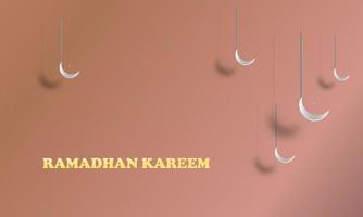 abstrakt geometrisch Hintergrund Ramadan Thema mit islamisch Ornament Halbmond Rosa Pastell- Farbe elegant einfach attraktiv eps 10 vektor