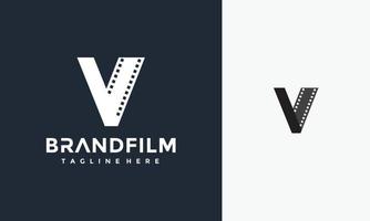 första v film filma logotyp vektor