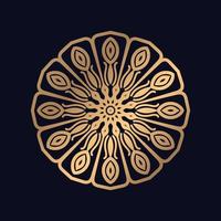 golden Arabeske Luxus Gold Gradient dunkel Mandala Hintergrund Design vektor