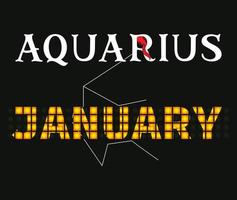 aquarius januari skjorta, zodiaken aquarius vektor