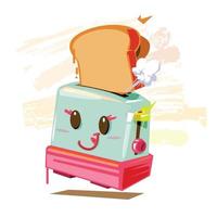 Toaster mit Brot - Vektor