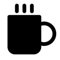 Kaffee von Denkmal Tag solide Symbol einstellen vektor