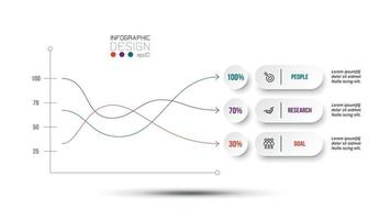 Infografik-Vorlage für Geschäftskonzept mit prozentualer Option. vektor