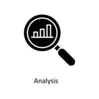 Analyse Vektor solide Symbole. einfach Lager Illustration Lager