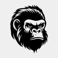 Gorilla Kopf Vektor Illustration zum Logo, Symbol