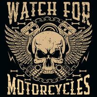 Motorrad Motorrad Reiten T-Shirt Design vektor