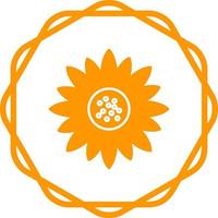 Symbol für Sonnenblumenvektor vektor