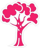 laubabwerfend Baum Vektor Symbol Stil