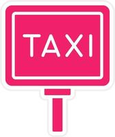 taxi signal vektor ikon stil