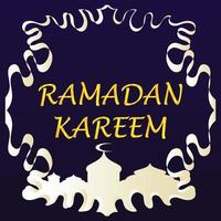 Ramadan kareem islamisch Gruß Karte Hintergrund Vektor Illustration. das heilig Monat von das Muslim Gemeinschaft.