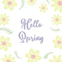 Frühling Hintergrund mit Blumen- Dekoration, Text editierbar. Vorlage zum Banner, Poster, Sozial Medien, Gruß Karte. vektor