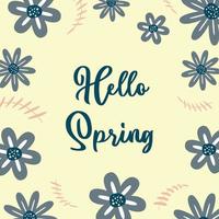 Frühling Hintergrund mit Blumen- Dekoration, Text editierbar. Vorlage zum Banner, Poster, Sozial Medien, Gruß Karte. vektor