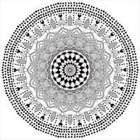 mandala i de form av en cirkel för tatuering. tyg mönster ornament vektor