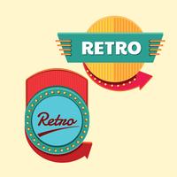 Cool Retro eller Vintage Tecken Mall Set vektor